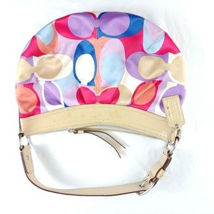 Coach Signature Pleated Soho Hobo Handbag Purse